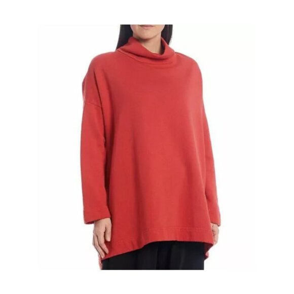 bryn Walker Tops - NWT $148 Bryn Walker Vail Tunic Bamboo Fleece Holly Red Lagenlook XL
